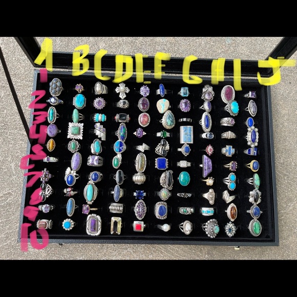 Tons of Sterling Silver and Precious Stobes/Gems Artisan Designer Rings - Picture 3 of 7